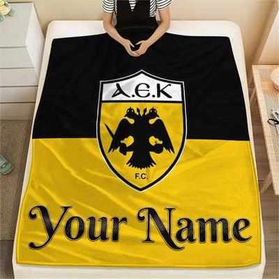 1PC Custom Name AEK F.C. Patterned Flannel Blanket Suitable For All Seasons for Home Decor Warmth and Comfort Gifts Holiday Present -HE15