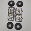 4 Set Carburetor Rebuild Kit with Diaphragm Vacuum For Yamaha XJ700X Carb Repair