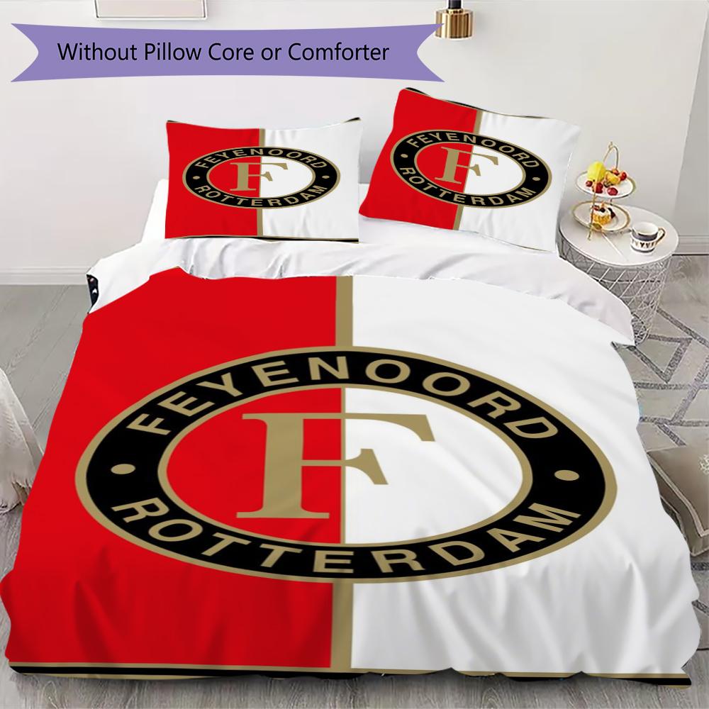 

feyenoord Pattern Bedding uilt Set uilt Cover Pillowcase Home Decoration Birthday Gift (1 * duvet cover + 2 * pillowcase without core)53 135x200cm