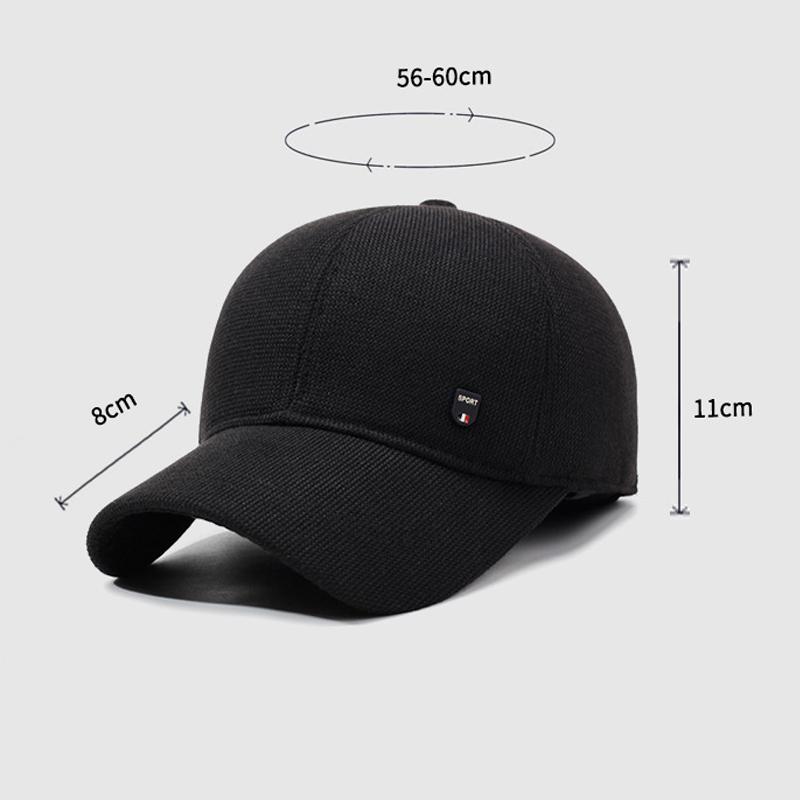 Men's Winter Hat Middle-Aged and Elderly Warm Baseball Cap Autumn Winter Cotton Hat