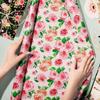 12 Sheets Gift Wrapping Paper Floral Rose Pattern Valentine's Day Bouquet Gift Packaging Paper Birthday Party Decoration Paper
