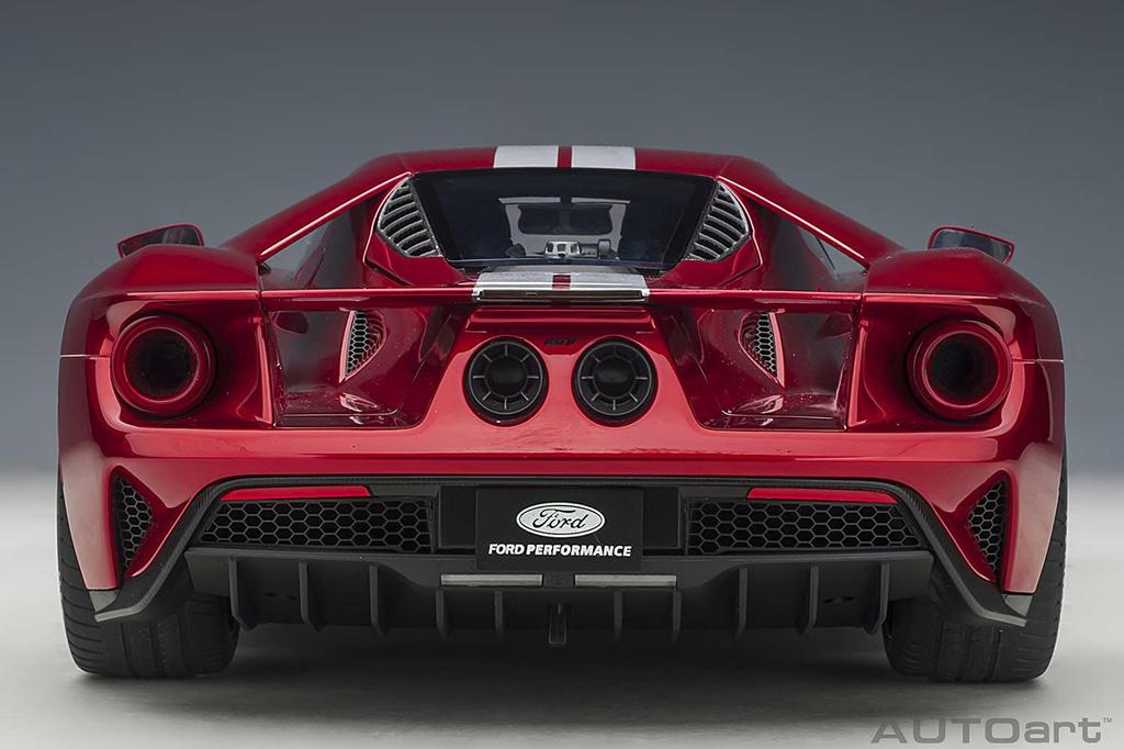 AUTOart Ford GT 2017 Metallic Stripe Finished Product 12106 1/12 Red/Silver