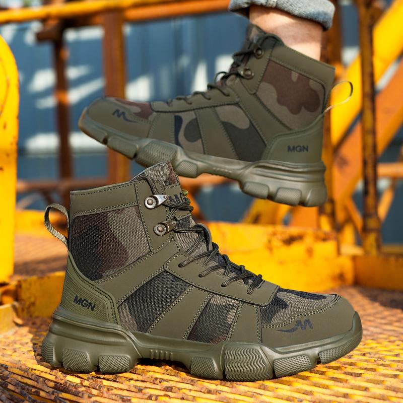 Safety Shoes for Men Puncture-Proof Anti-Smashing Industrial Work Boots Indestructible Steel Toe Boots Outdoor Forging Workshop