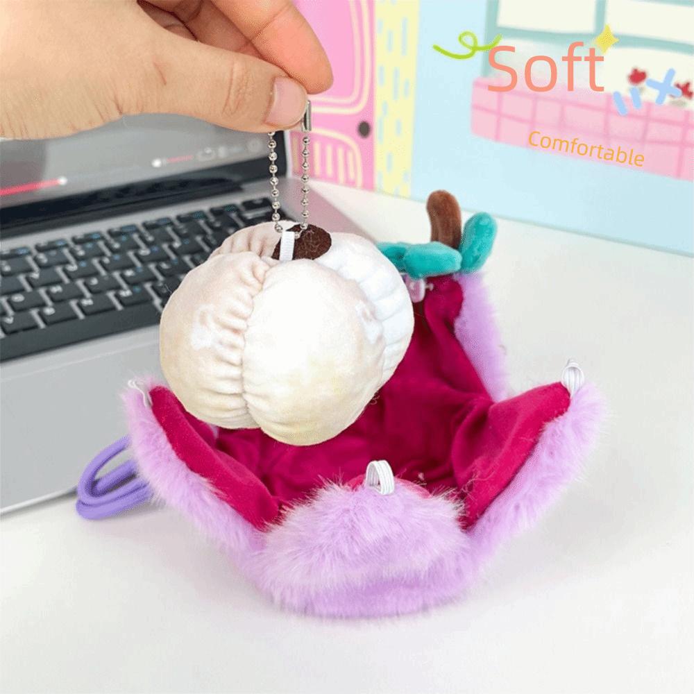 Simulation Peelable Orange Plush Soft Filled Fruit Plush Toy Backpack Pendant