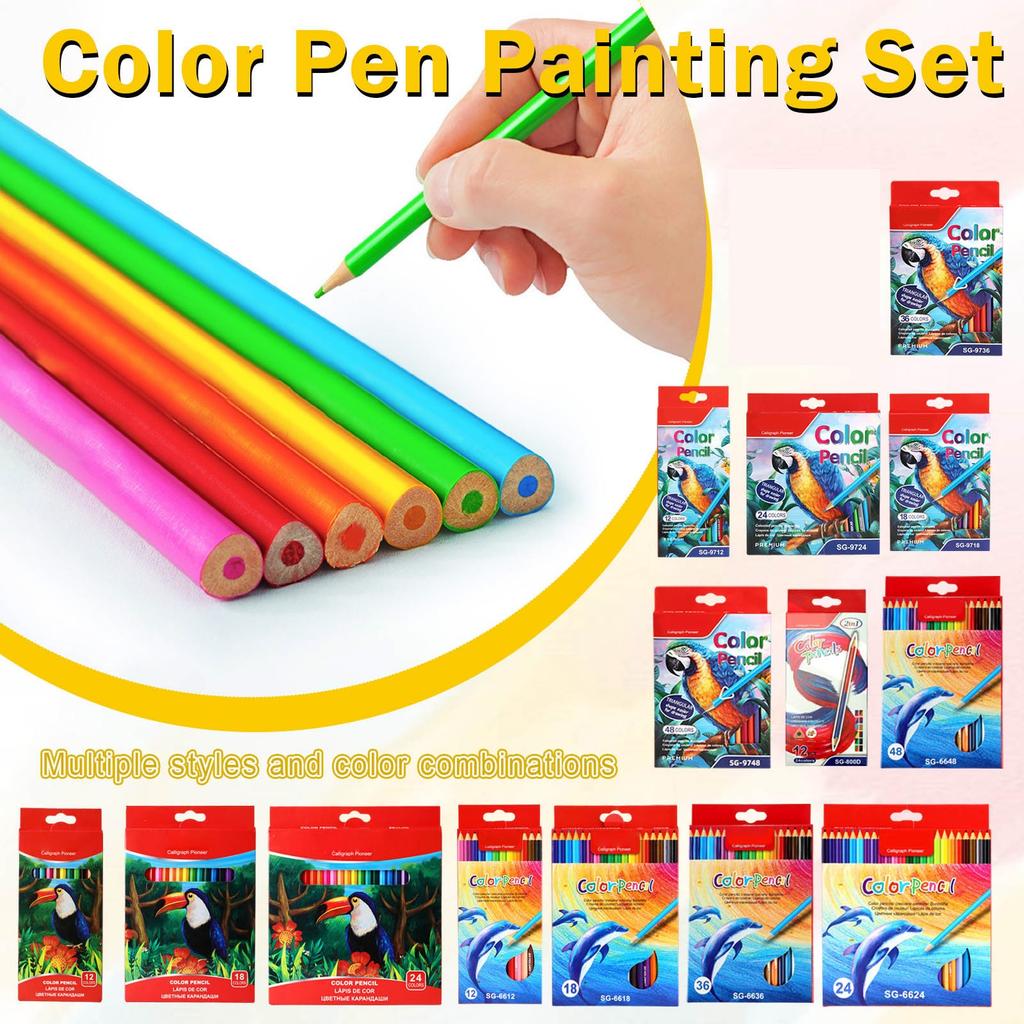 Coloured Pencil Set, High Quality Art Drawing Pencils, Available In 12/18/36/24/48 Colours