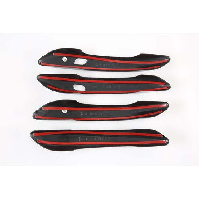 Door Handle Lid Smartkey Cover Trim For -2024 Hyundai Elantra Carbon Fiber