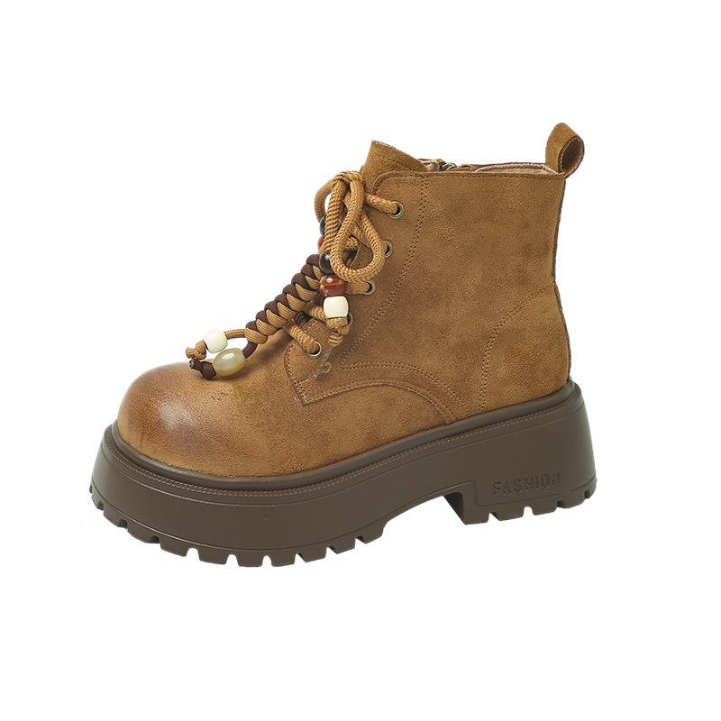 Niche design platform Martin boots women's 2025 new British style retro versatile height-increasing small casual shoes