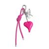 Butterfly Heart Shaped Bag Pendant Anti-Lost Braided Rope Key Chain  Jewelry Accessories