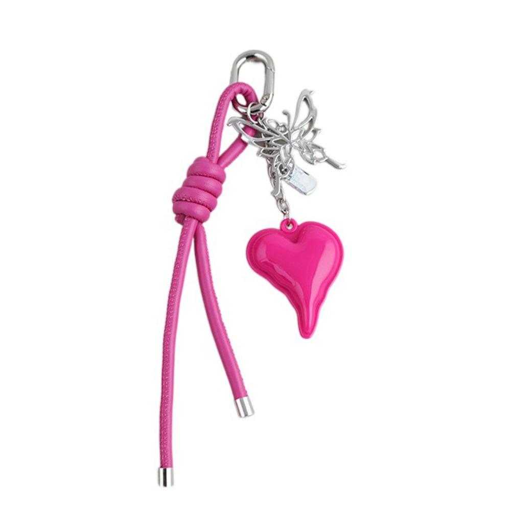 Hand-Woven Heart Shaped Bag Pendant Anti-Lost Braided Rope Key Chain  Birthday Parties