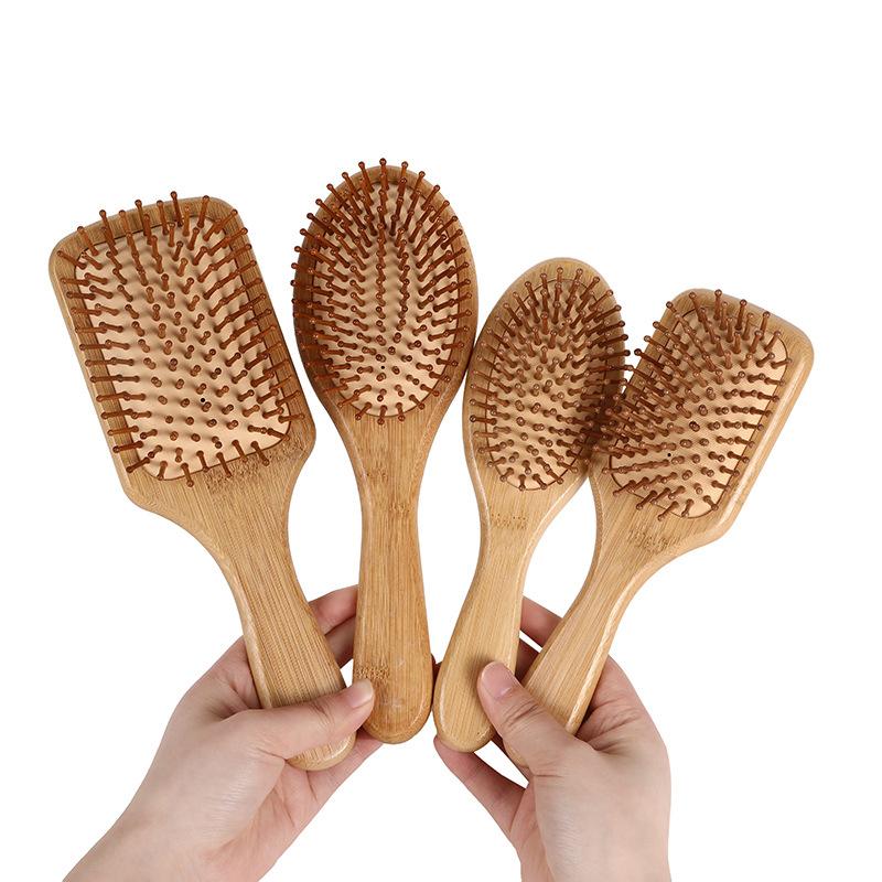 Natural Bamboo Hair Brush Women Professional Massage Comb For Women Air Cushion Hair Massager Brush Healthy Combs