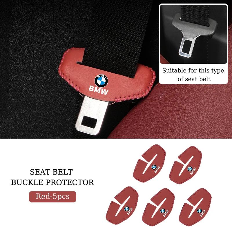 Car Sticker 2025 Hot 2/5pcs Car Seat Belt Buckle Anti-scratch Protector Cover For BMW Performance F20 F30 F10 F40 E92 G01 E91 G2
