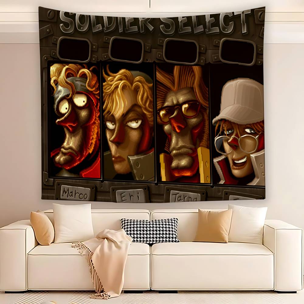Retro Game MMetal SSlug Gamer Tapestry Customizable Tapestries Of Various Styleswall Hangings Photo Printingwall Hangings