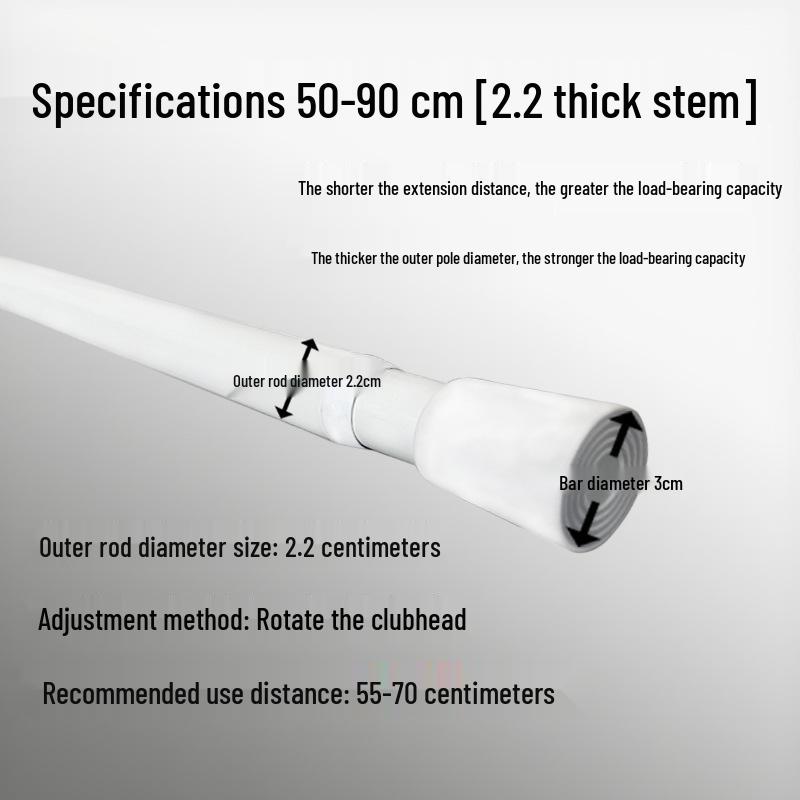 Stanzfreie Teleskop-Vorhangstange für Türen, Küchen, Kleiderschränke, Duschen und zum Wäschetrocknen
