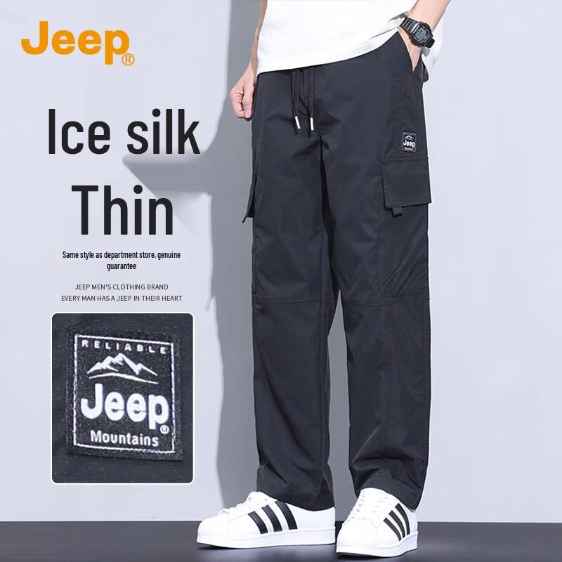 Jeep Men s American Style Loose Fit Summer Cargo Pants L