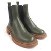Pristine LOEWE Boots Chelsea Side Gore Boots Khaki Leather Mens 40 M816S05X21 Used
