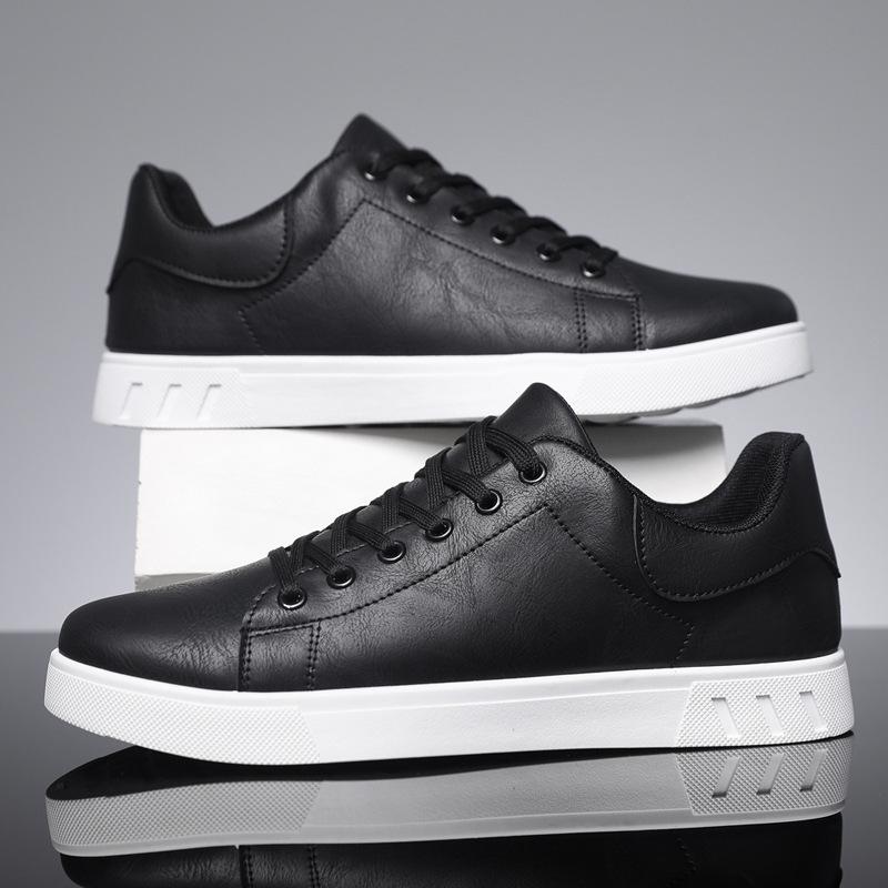 Men's Sneakers High Quality Leather Casual Shoes Fashion Platform Vulcanize Shoes for Men Street Skateboard Shoe Tenis Masculino