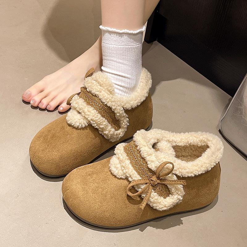 

Women s Fur One Thick Bottom Heightening Winter Lightweight Padded Warm Snow Boots Non-slip Wear Casual Sneakers Cotton Boots 40
