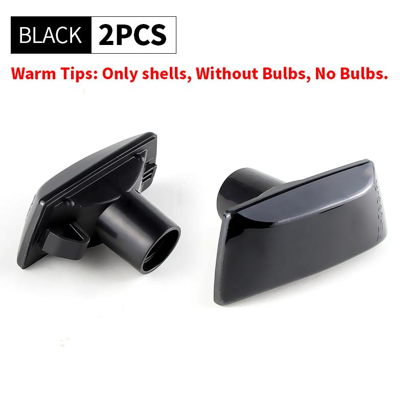 

2PCS Only Shells Car Front Side Marker Turn Signal Lights Housing For Opel Astra H MK5 Zafira B MK2 Corsa D MK4 Insignia A MK1 Black Without Bulbs