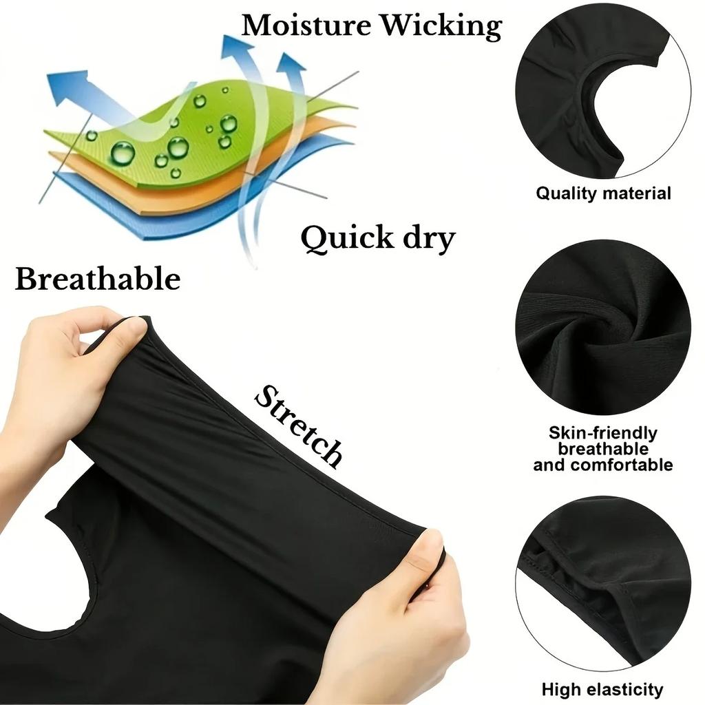 3 Pieces Quick-dry Balaclava Sports Full Face Mask Soft Breathable Beanies Cycling Helmet Liner Running Hiking Fishing Hood Caps