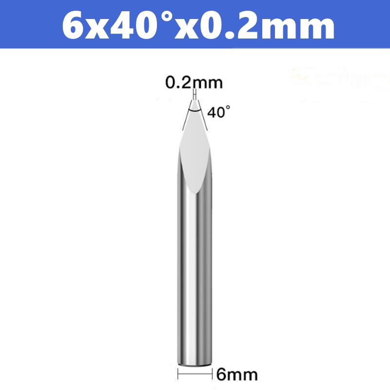 CNC Router Bit 3 Edge Pyramid Engraving Bits 4mm/6mm Shank Carbide End Mill 20,30,40,45,60,90 Degrees CNC Router Milling Tool