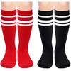 Olreco Toddler Soccer Socks Boys Girls Soccer Socks Kids Knee High Socks for Toddler Girls Toddler Tube Socks with Stripes