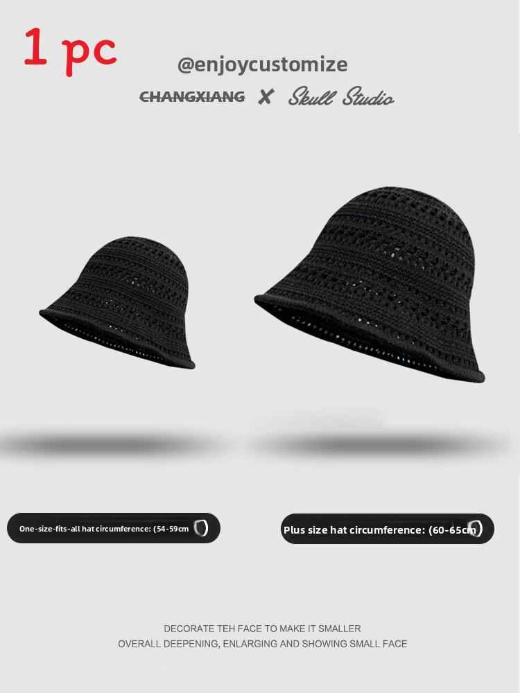 Fisherman Hat Large Size Cotton Sun Protection Wide Brim Summer Style For Casual Wear