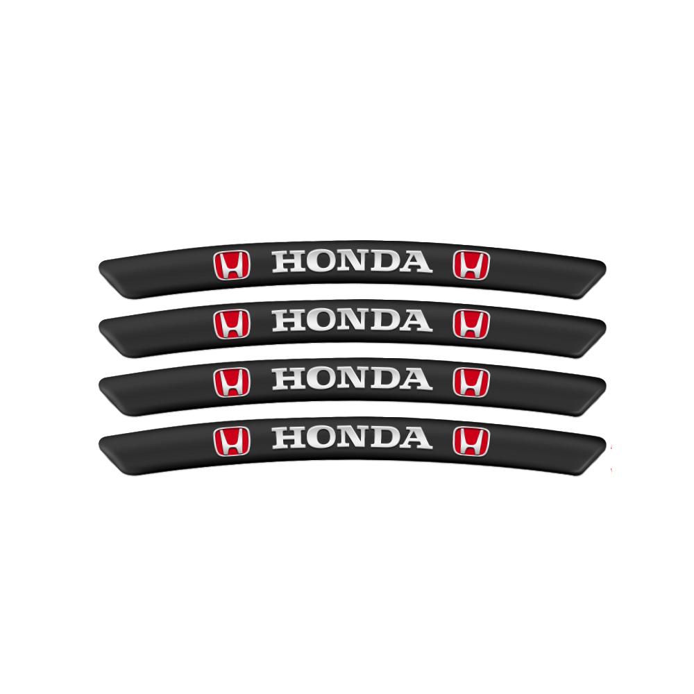 4Pcs Aluminium Logo Wheel Rim Sticker Emblem Badge For Honda Hrv Jazz Civic Pilot City Fit Odyssey Accord 7 Crv RR Spirior Mugen TP6