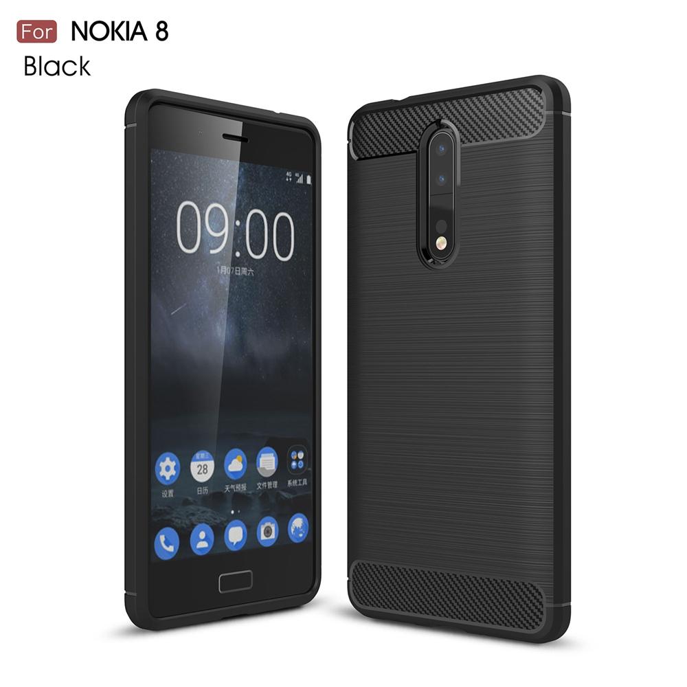 

Чехол из углеродного волокна для Nokia 8 TA-1004, силиконовый мягкий чехол для Nokia 6.1, для Nokia 7 Plus 2.1 3.1 5.1 6 2018 7Plus For Nokia 8 2017 чёрный