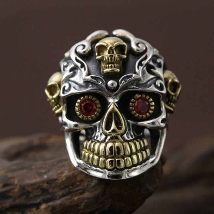 Personalized Men'S Skull Men'S Ring Creative Domineering Punk Fashion Ring Big Promotion 1-2 Yuan