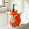 Resin Refillable Bottle Fox Shape Refillable Container Cute Soap Dispenser Bottle  Bathroom