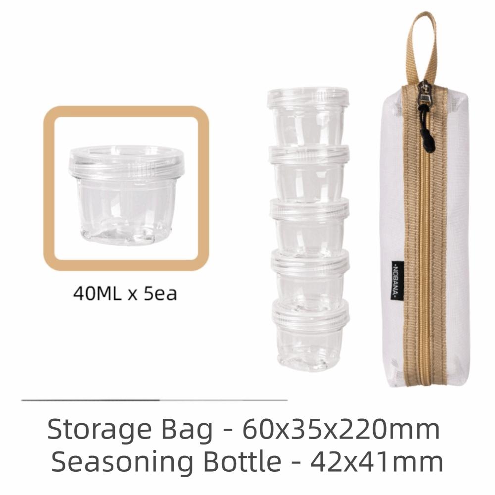 40ml Portable Seasoning Holders PET Spice Dispenser Durable Travel Spice Kits  Outdoor