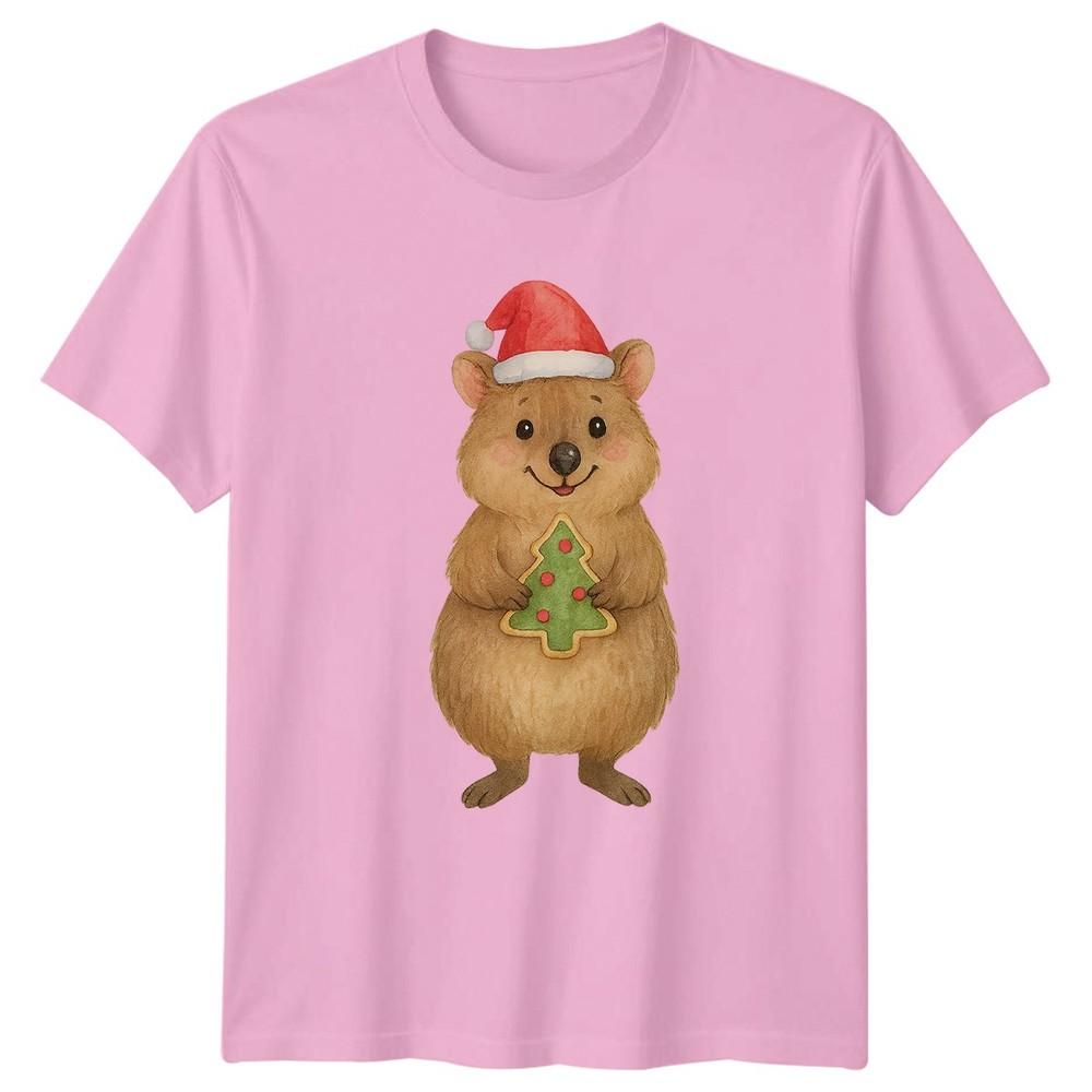 Quokka Christmas Cookie Santa Hat Holidays Unisexs TShirt Unisexs Tee