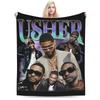Chris Brown And Usher The Rb Tour Blanket Warm Soft Plush Throw Blanket For Girls Boys Couch Bed Flannel Bedspread Bed