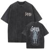 Washed Vintage Metal Rock Band Gojira Skeleton Graphic T-shirt Men Women Fashion Man Streetwear