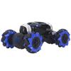 RC Stunt Car Strong Power Funny 1200MAH with Lights Music Rotating RC Crawler for Gift Blue