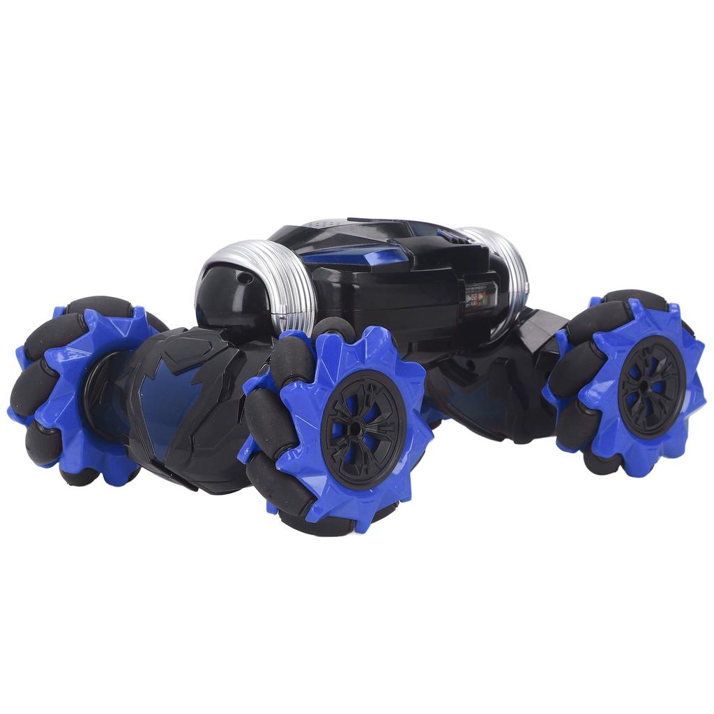 RC Stunt Car Strong Power Funny 1200MAH with Lights Music Rotating RC Crawler for Gift Blue