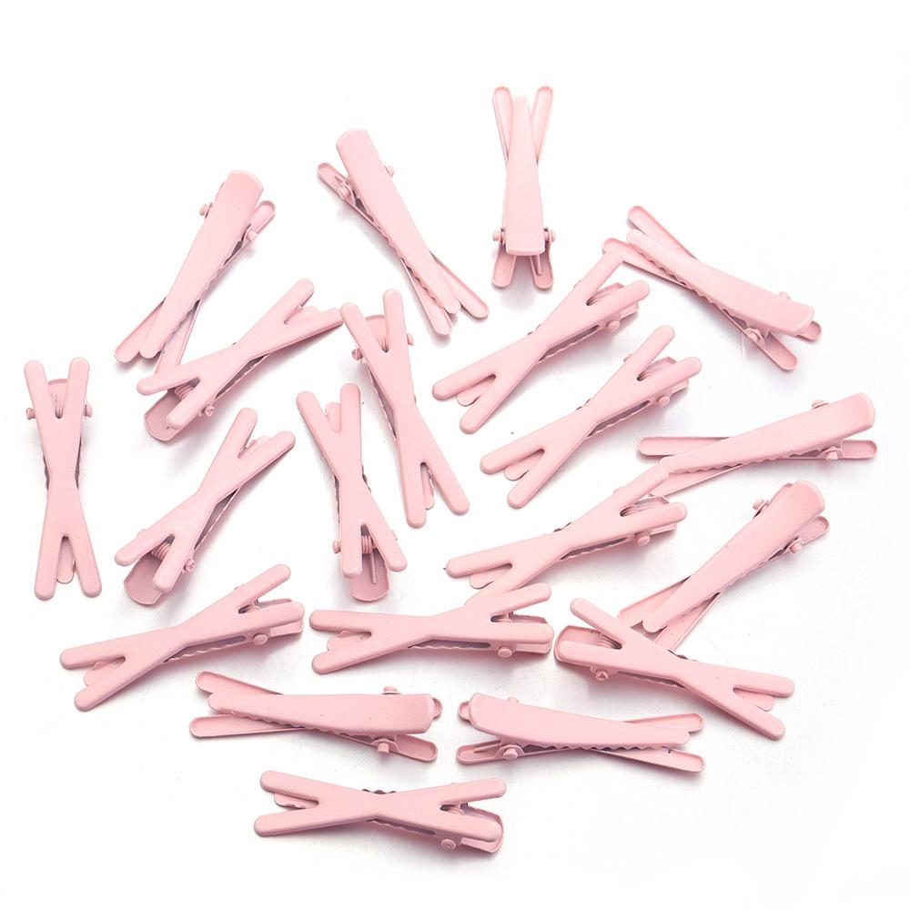 50pcs/lot Cute Metal Cross Hairpins Colorful Duckbill Clamp Girl Side Bangs Clip Hairpin For Jewelry Making Hair Accessories