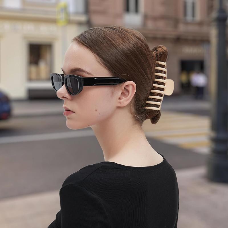 4pcs New Women's Hair Clip Large Size Back of the Head Shower Clip Ponytail Clip Hair Accessory Simple Large Hair Clip