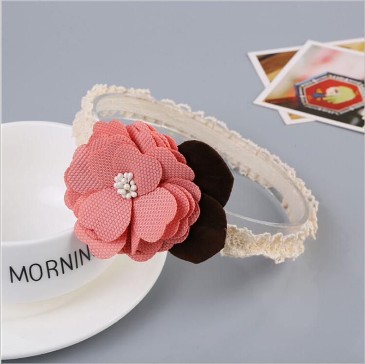 Kawaii Flower Headband Rabbit Ears Turban Headband Baby Girls Kids Hair Bows Head Bands Accessories for Children Headdress