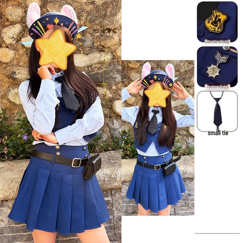 Zootopija Džūdija Hopa Cosplay Tērpu Komplekts
