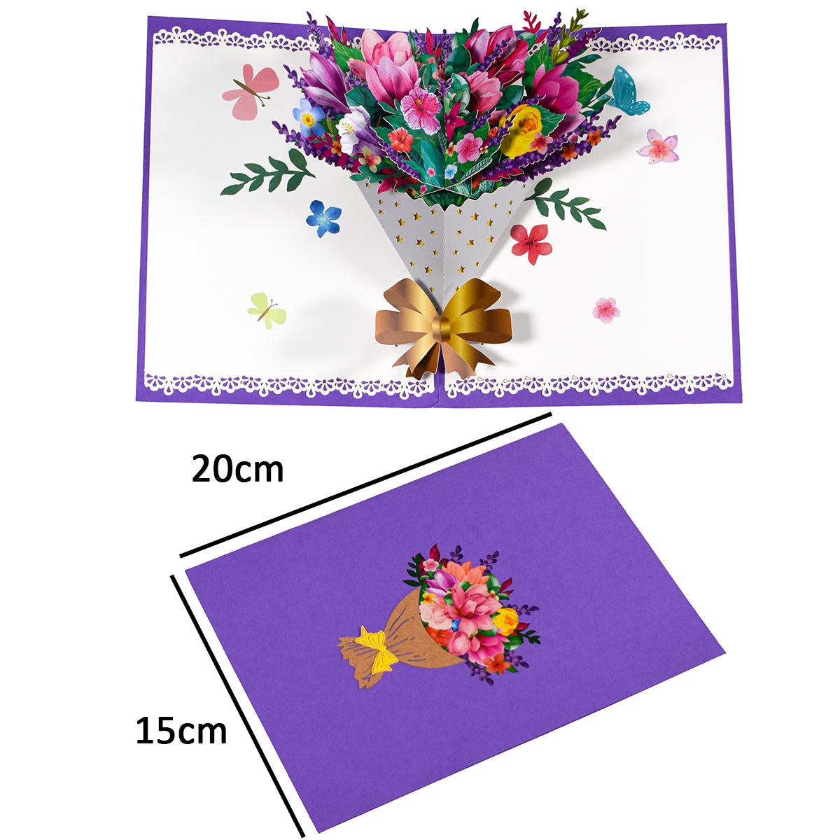 

Открытка с объемными цветами на День матери, День рождения, сочувствие и любой праздник