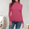 Women's Thermal Long Sleeve Shirts Slim Mock Turtleneck Pullover Basic Undershirts Compression Base Layer Top for Work Home Vacations