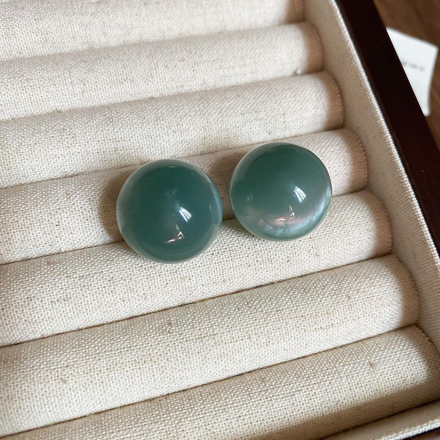 Dopamine Geometry Element Ring Earrings Women's Round Face Explosion Premium Sense Earrings Niche Design Stud Earrings Sweet Earrings