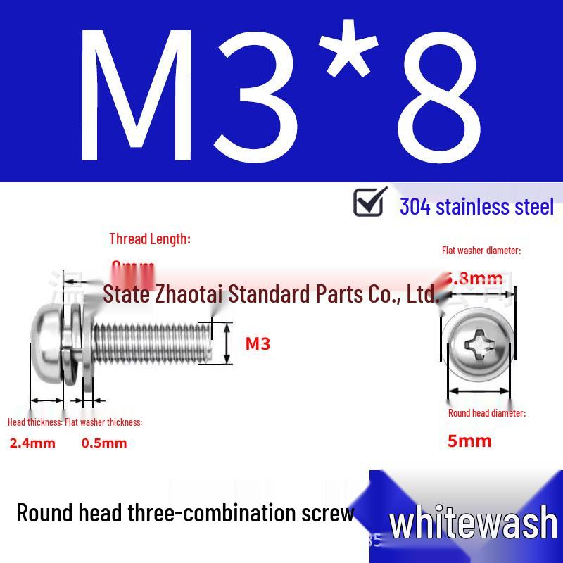 304 Stainless Steel Small Pan Head Phillips Screw