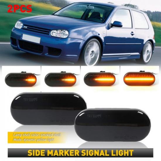 2x LED Side Marker Lights Turn Signal Sequential For 99-03 Volkswagen New Beetle