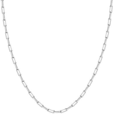 Gin No Sterling Silver 925 Cut Long Curb Width Length Chain and Chain [Shinjuku Kura] 4-sided Chain, Approx. 2.0mm, 40-60cm (60cm), Necklace, Men's
