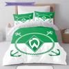 SV Werder Bremen Pattern Bedding Set Quilt Cover Pillowcase Home Decor Gift (1 * Duvet Cover + 2 * Pillowcase, Without Core)