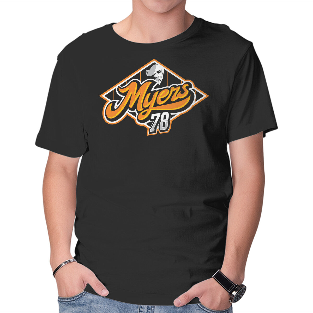 Unisex Crew Neck T-Shirt Myers 78 Graphic Short Sleeve Casual Tee XL