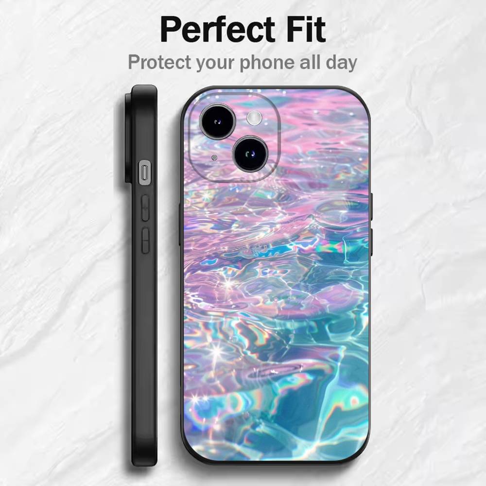 Starry Glow Phone Case For 17 16 15 14 13 12 11 Mini XS XR X 6S 6 Pro Max Plus Black Soft Cover