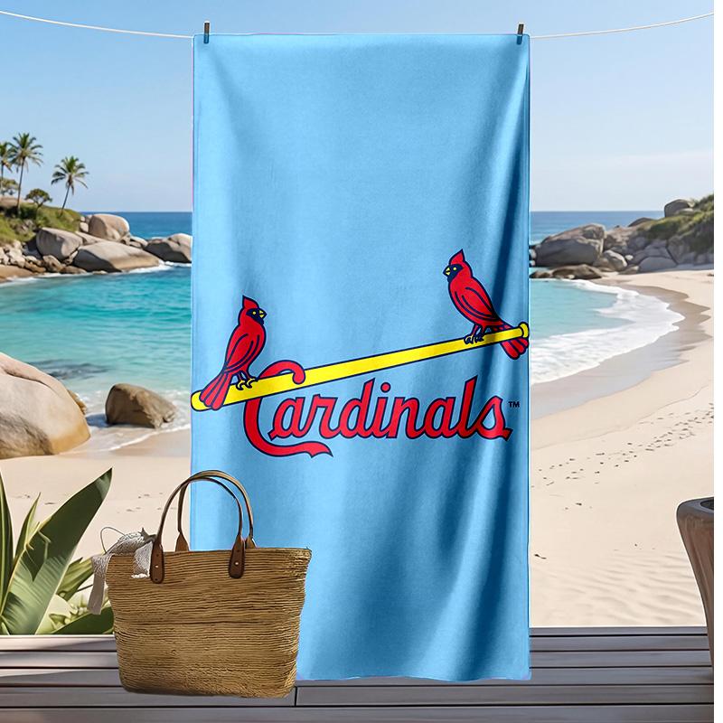 St. Louis Cardinals Print Beach Towel Soft Portable Quick?dry Towel For Pool Summer Vacation Outdoor Sport